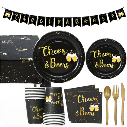 Einweg-Partygeschirr Set „Cheers & Beers“ (für 16 Gäste) – CheersSet Oktoberfest 2026