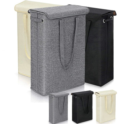 45L Slim Wäschekorb mit Deckel – Neris