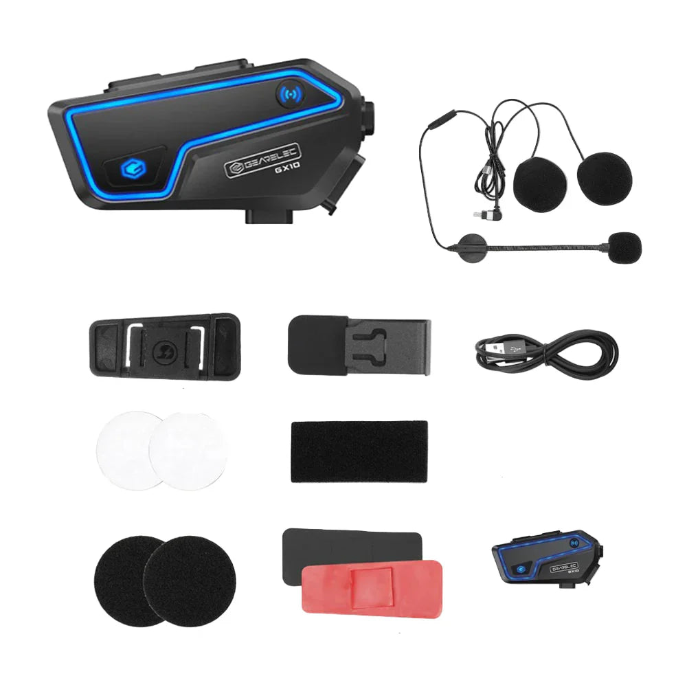 Bluetooth-Motorrad-Intercom 10 Fahrer & IP67 wasserdicht – RideSync
