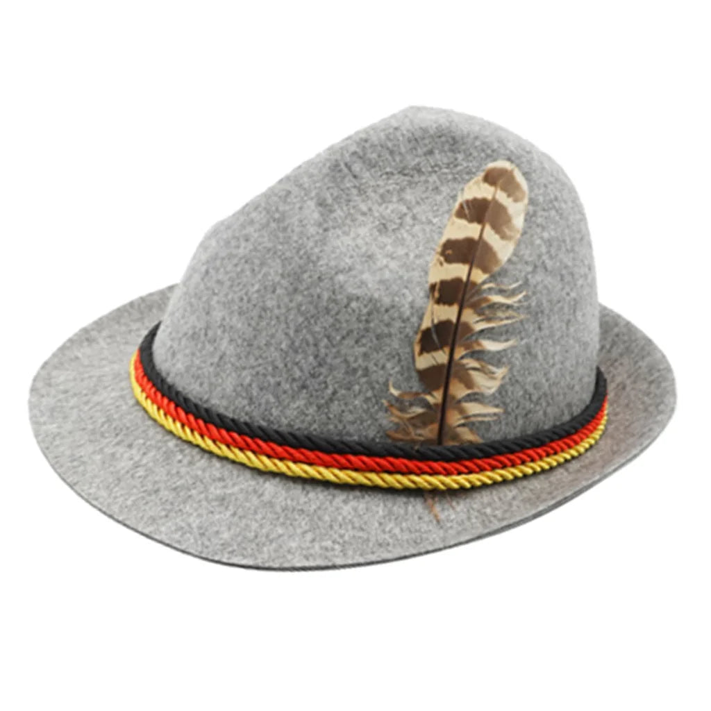 Bayerischer Filzhut mit Feder (Unisex) – TrachtenHut Oktoberfest 2026