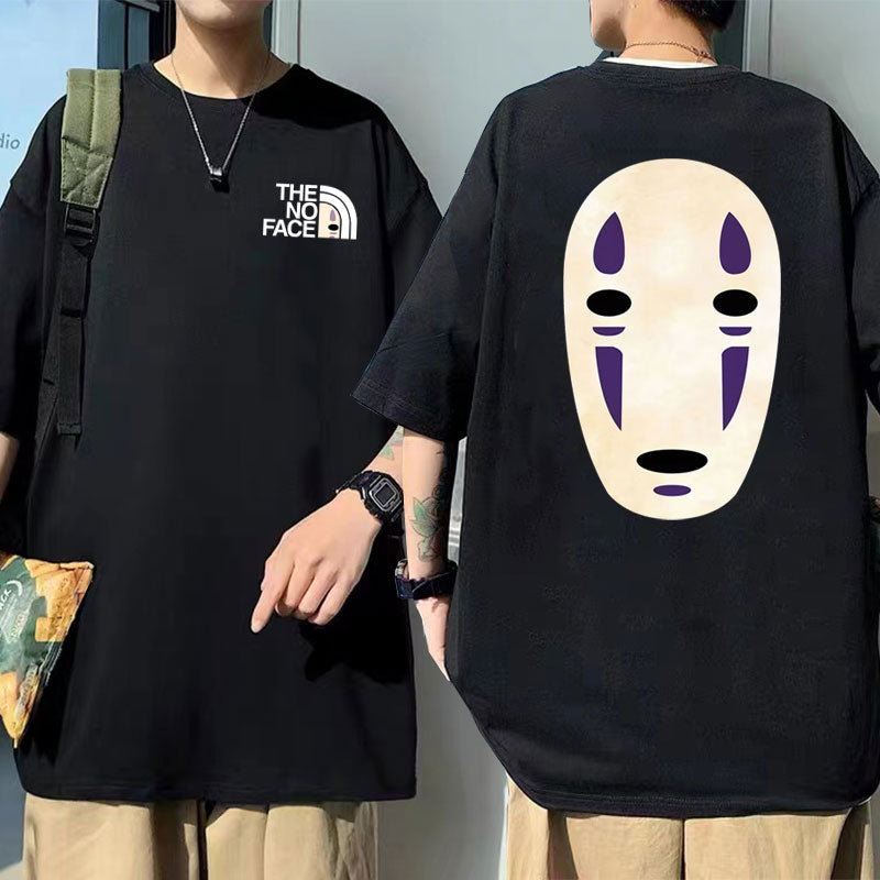 Unisex Geen Gezicht Bedrukt T-shirt