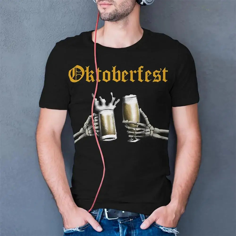 T-Shirt mit Skelett-Motiv – ProstGeist Oktoberfest 2026