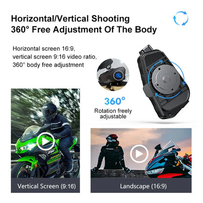 Bluetooth Motorradhelm Kamera 1080P HD wasserdicht – ApexRide