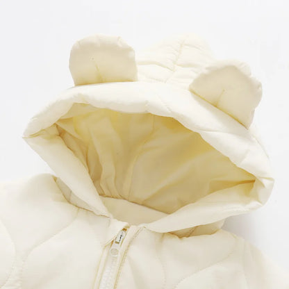 Kapuzen-Winteroverall mit Bärenmotiv für Babys – Kuschelig & Winterwarm
