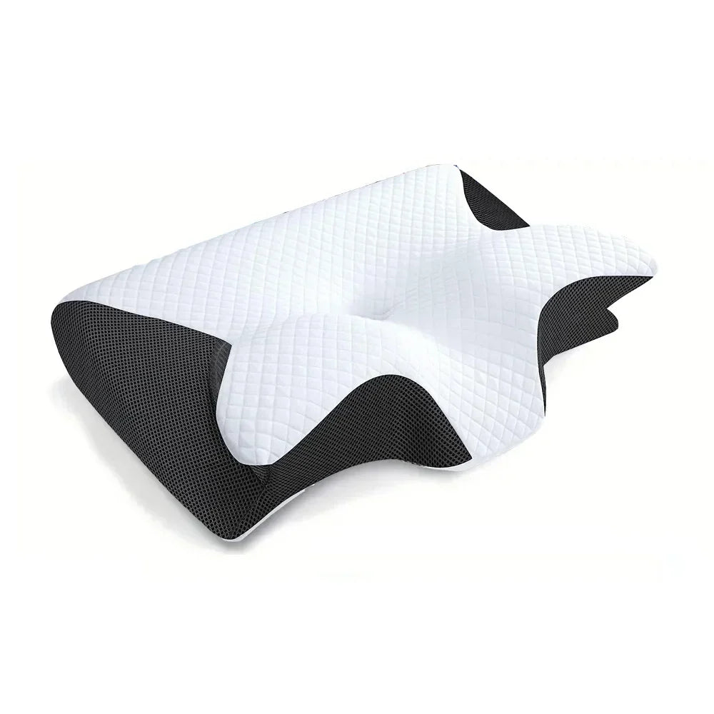 2-in-1 viskoelastisches Nackenstützkissen mit ergonomischem Konturdesign – RestAlign
