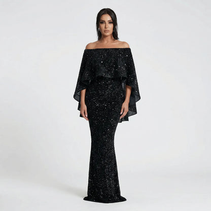 Schimmerndes A-Linie Maxikleid - Jeanne