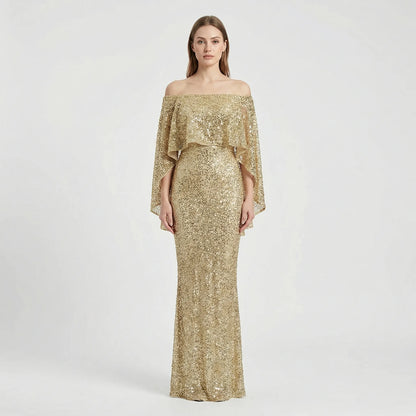 Schimmerndes A-Linie Maxikleid - Jeanne