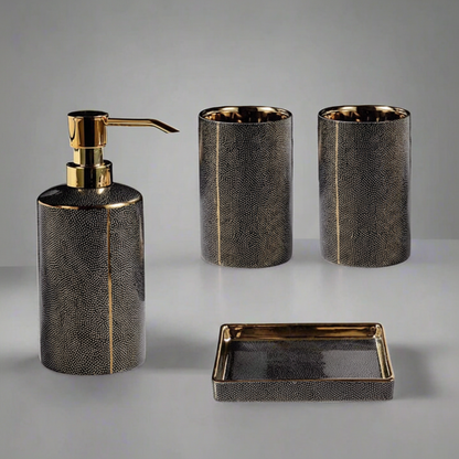 Schlankes Keramik Badezimmer Set - SereniBath