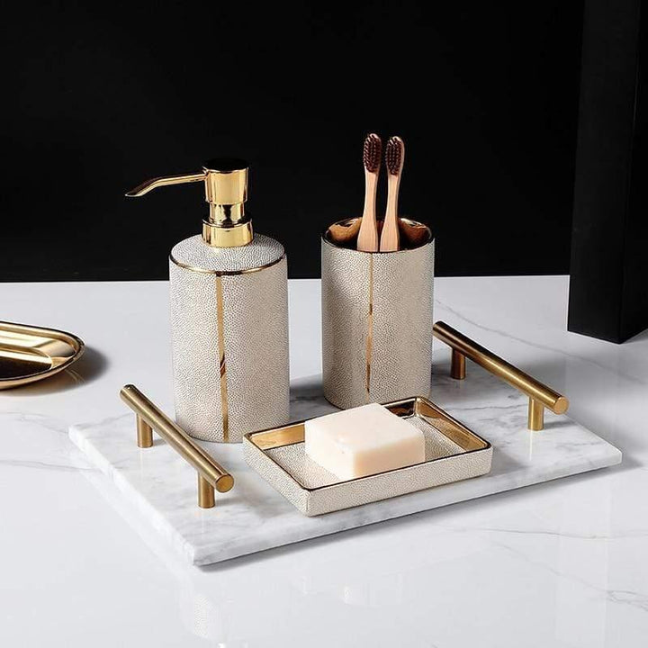 Schlankes Keramik Badezimmer Set - SereniBath
