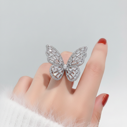 Schmetterlingsring Aus Silber - ButterflyRing 
