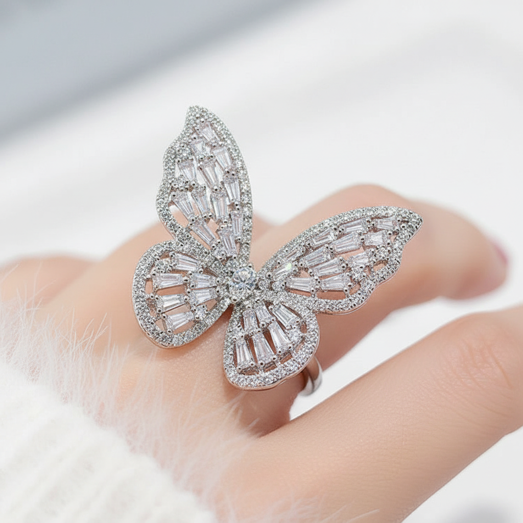 Schmetterlingsring Aus Silber - ButterflyRing 