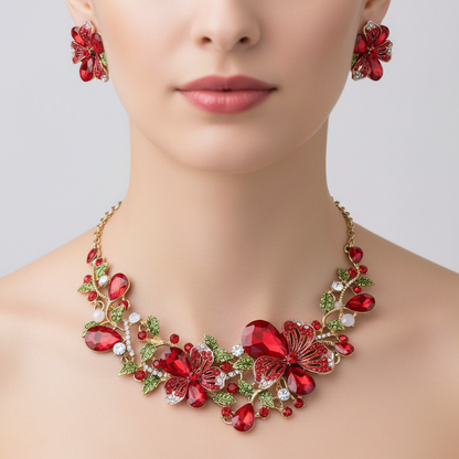 Schmuckset Mit Kette - FloralCharm 