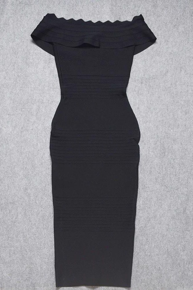 Schulterfreies Midi Kleid - Letizia