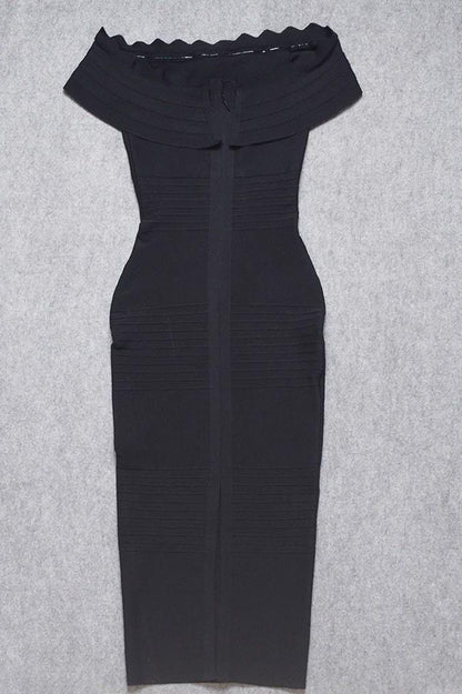 Schulterfreies Midi Kleid - Letizia