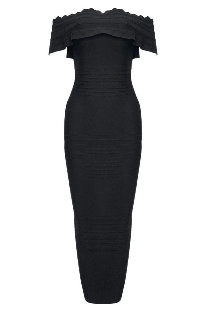 Schulterfreies Midi Kleid - Letizia