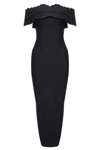 Schulterfreies Midi Kleid - Letizia