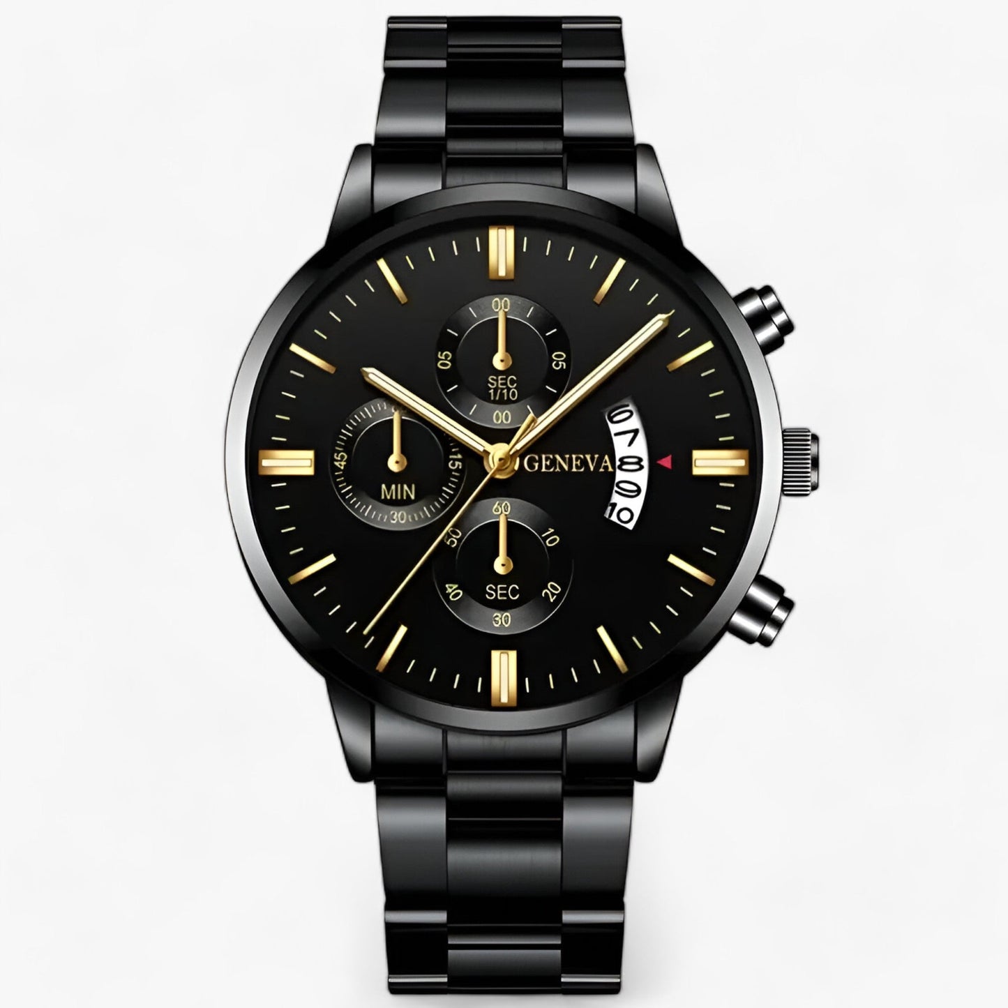 Schwarze Titanstahl Uhr - TitanTime 