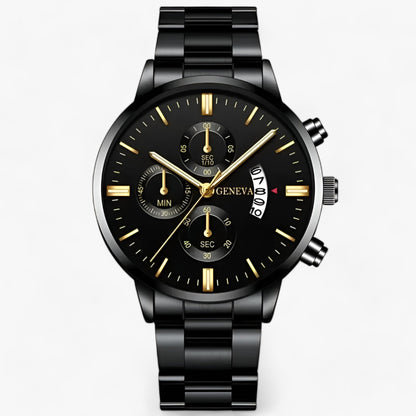 Schwarze Titanstahl Uhr - TitanTime 