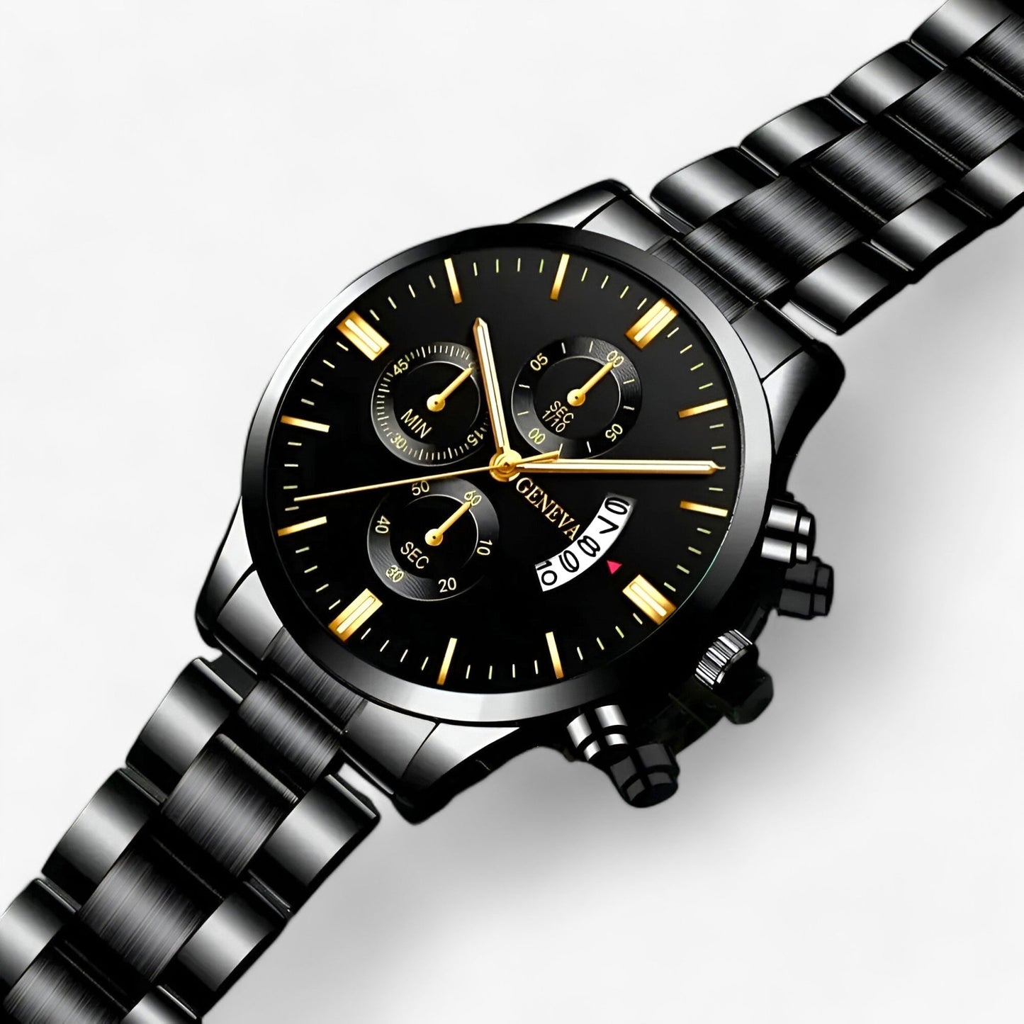 Schwarze Titanstahl Uhr - TitanTime 
