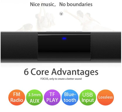 Kabelloses Bluetooth-Soundbar-Stereolautsprechersystem mit FM & USB – CineWave