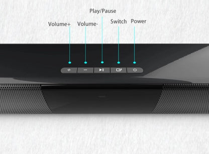 Kabelloses Bluetooth-Soundbar-Stereolautsprechersystem mit FM & USB – CineWave