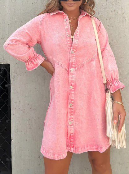 Denimkleid mit langen Ärmeln – Rivka