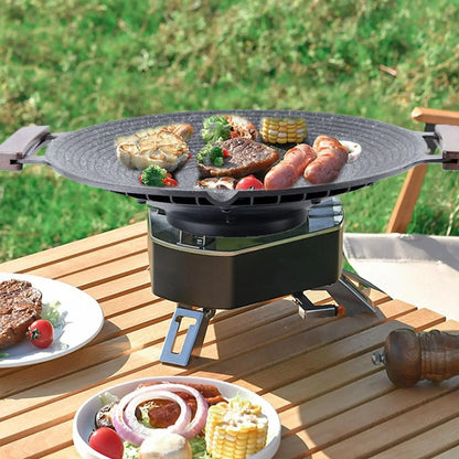 Tragbare Aluminium-Grillpfanne mit Griffen für Camping & BBQ – Arlo