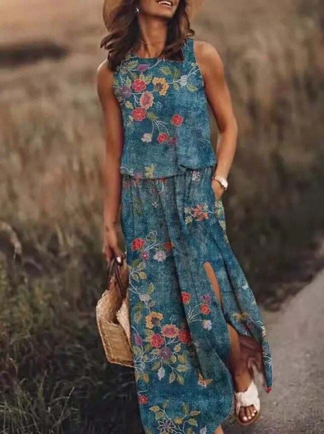Sommerliches Maxikleid mit einzigartigem Schnitt – Amara