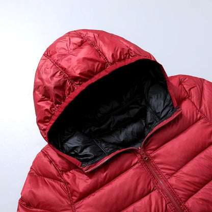 Wendbare Daunenjacke mit Kapuze – Soraya