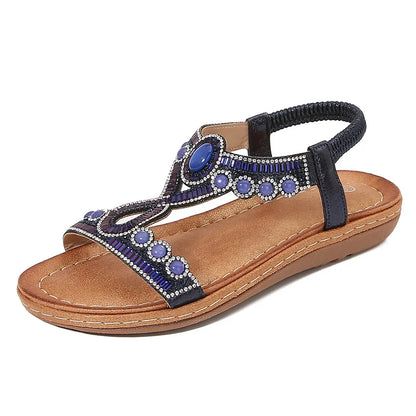 Modische Damen Sandalen mit Strass und Glitzer – Sommerschuhe für Party & Freizeit
