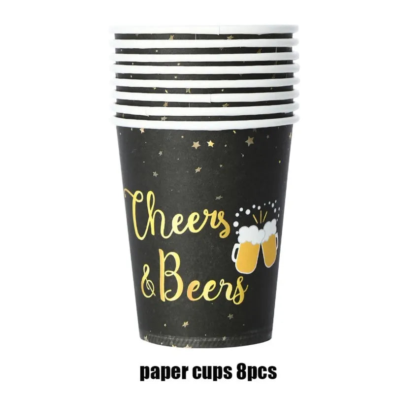 Einweg-Partygeschirr Set „Cheers & Beers“ (für 16 Gäste) – CheersSet Oktoberfest 2026