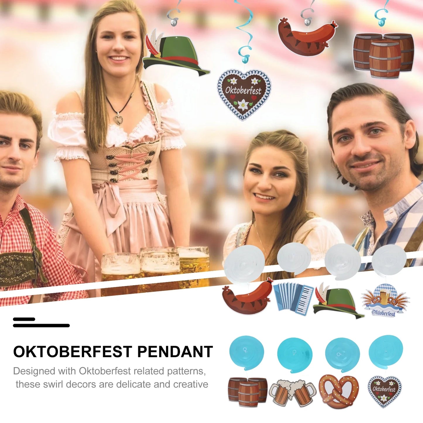 Hängedekorationen Set – FestWirbel Oktoberfest 2026 (1+1 Gratis)
