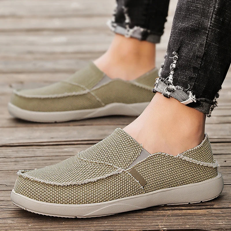 Leichte Canvas-Slipper für Herren | Atmungsaktive Herbst-Espadrilles - Niko