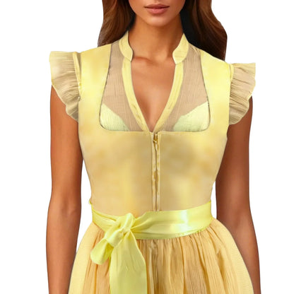 Dirndl Bluse mit Volantärmeln – Leni Oktoberfest 2026