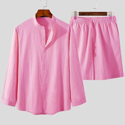 Luftiges & Stylisches 2-teiliges Sommer-Set mit Hemd & Shorts für Herren – Marlo
