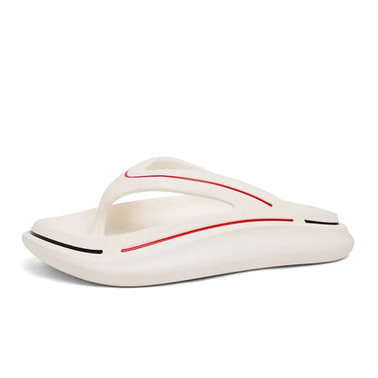 Weiße ultraleichte Unisex Sommerschlappen mit Memory-Foam-Sohle – Jureo