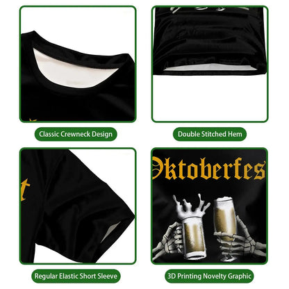 T-Shirt mit Skelett-Motiv – ProstGeist Oktoberfest 2026