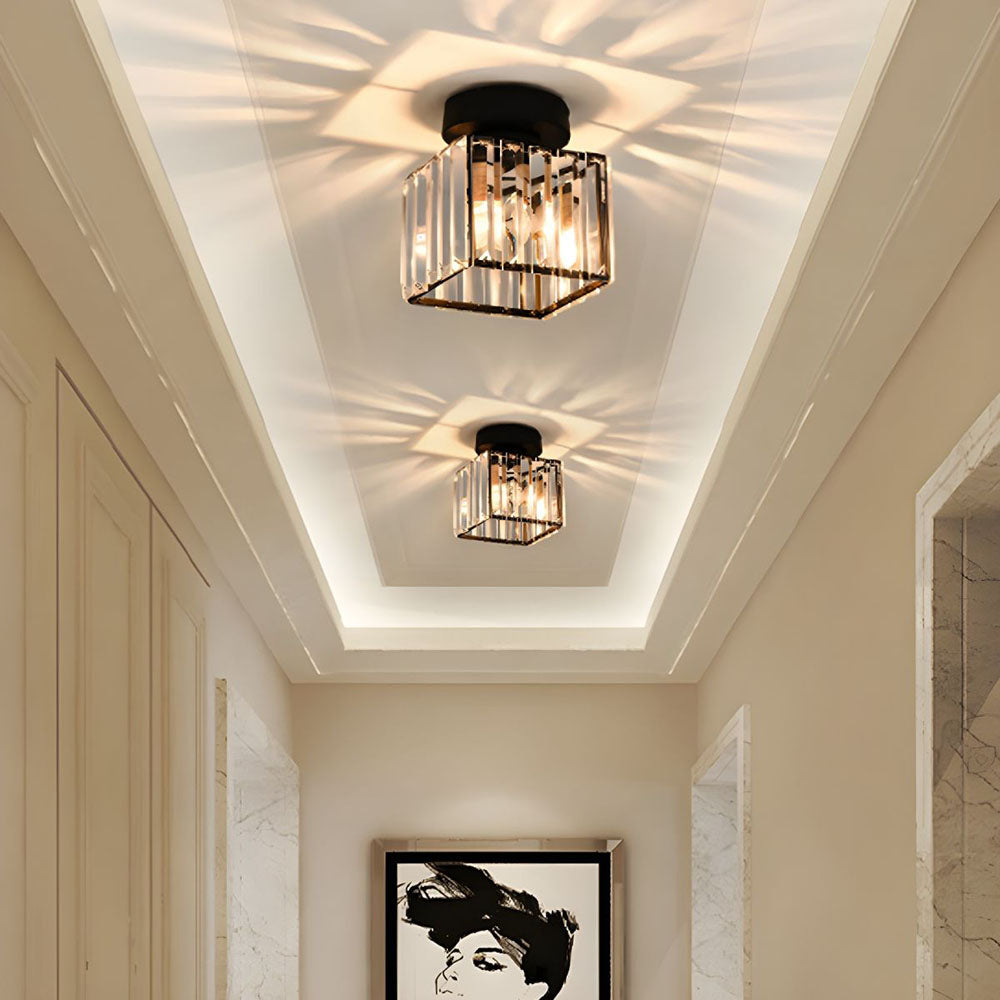 Semi Flush Kristall Deckenleuchte - Glanzara