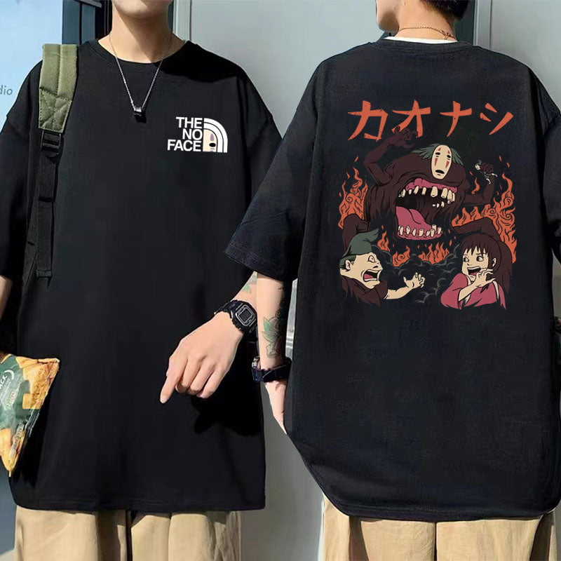 Unisex Geen Gezicht Bedrukt T-shirt