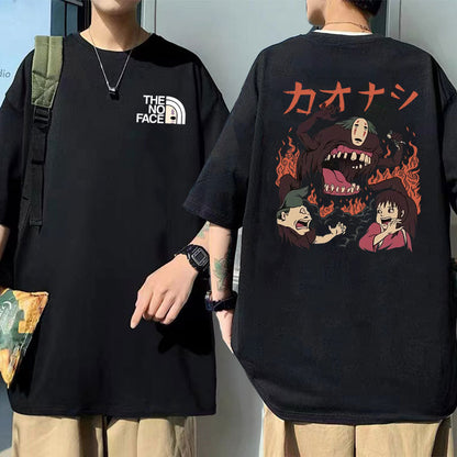 Unisex Geen Gezicht Bedrukt T-shirt