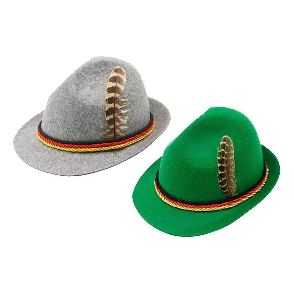 Bayerischer Filzhut mit Feder (Unisex) – TrachtenHut Oktoberfest 2026