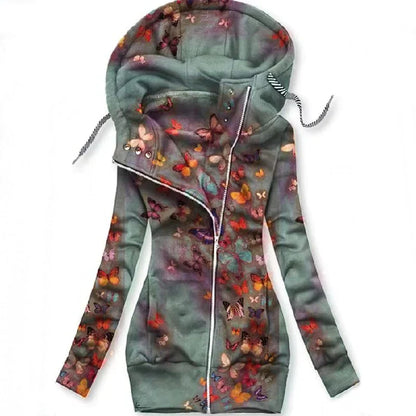 Damen Herbst-Schmetterling Kunst Cardigan – Alina