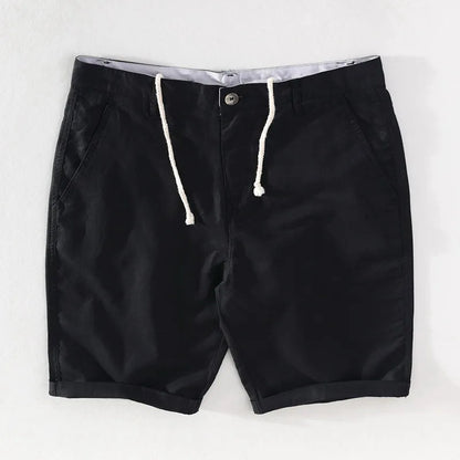 Strandshorts Herren Leinen-Baumwolle Sommerlook mit Knopfverschluss - Sandro