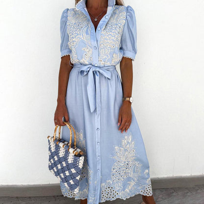 Maxi Kleid mit Stickerei – Celeste