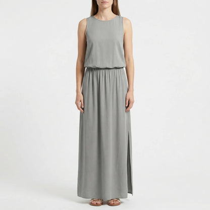 Sleeveless Maxi Dress With Side Split - Vickie