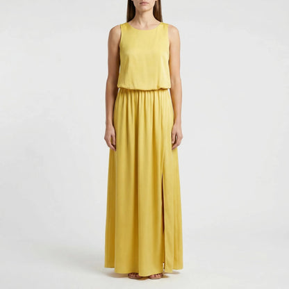 Sleeveless Maxi Dress With Side Split - Vickie