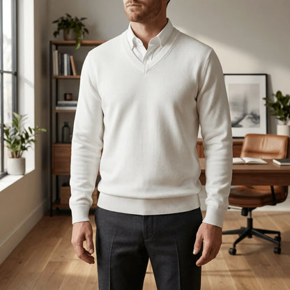 Slim-Fit V-Ausschnitt Pullover - Keanu