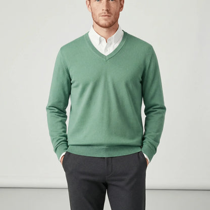 Slim-Fit V-Ausschnitt Pullover - Keanu