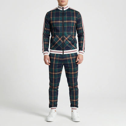 Slim Fit Jogger Set Mit Stehkragen - Riccardo