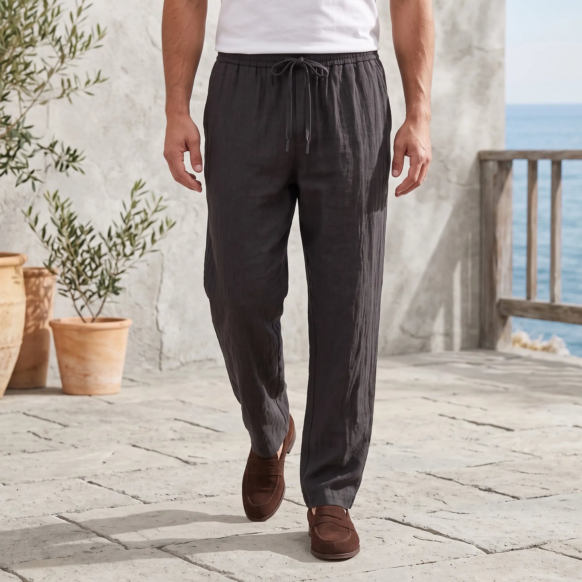 Sommerhose Mit Geradem Bein -  Charles
